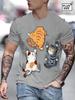 Unisexs Cute Climbing Cats Cartoon Graphic Tshirt Pet Lover Funny Animal Casual Streetwear Short Sleeve Plus Size Available Tops