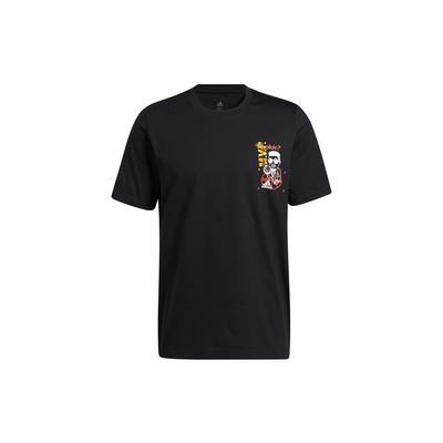 Don Issue #1 Adventure Print Crew Neck Short Sleeve T-Shirt Men Tops Black GP3437