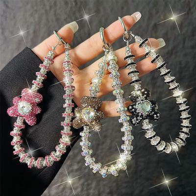 High-end Bear Phone Chain Keychain Sticker Phone Pendant Exquisite Light Luxury Bag Pendant