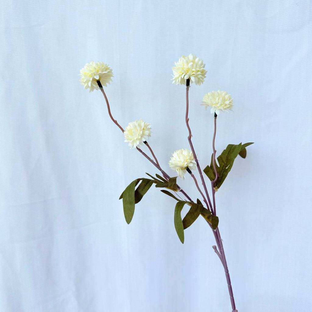Künstliche Löwenzahn- & Lauch-Seidenblumen - 5-köpfiges Arrangement für Heim-, Schlafzimmer- und Hochzeitsdekoration