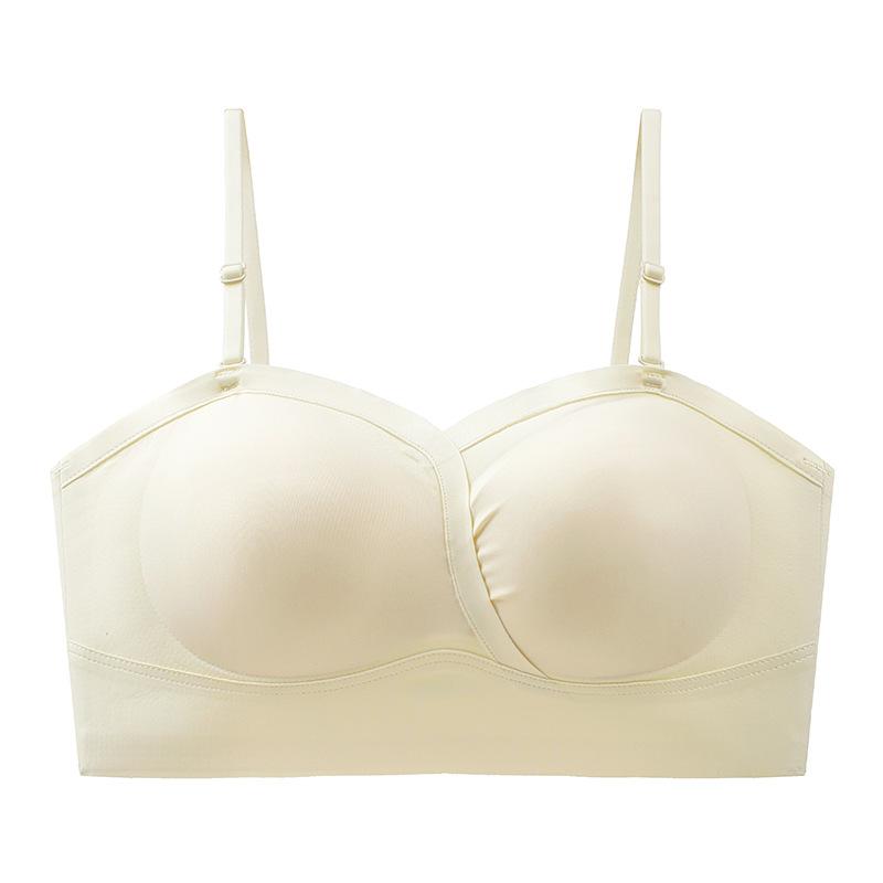 Jelly Glue Beautiful Back New Summer Fixed Thin Cup, Big Chest Shows Small Chest, Big U Backless Bra Cover Gathers