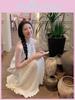 Polyester Splicing Summer Sleeveless Dress For Vacation And Casual Wear