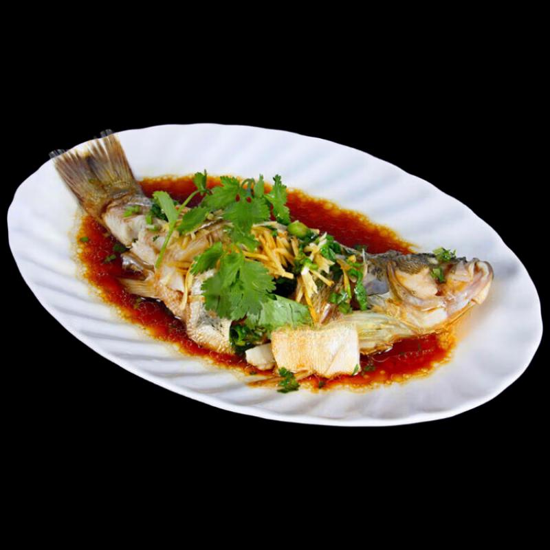 Glazed Summer 14-inch Egg-Shaped Threaded Ceramic Fish Plate