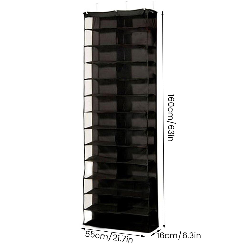 26 Layer Over The Door Shoe Shelves Large Shoe Hanger Door Hanging Storage Space Organizer Rack Wall Storage Bag Closet Holder