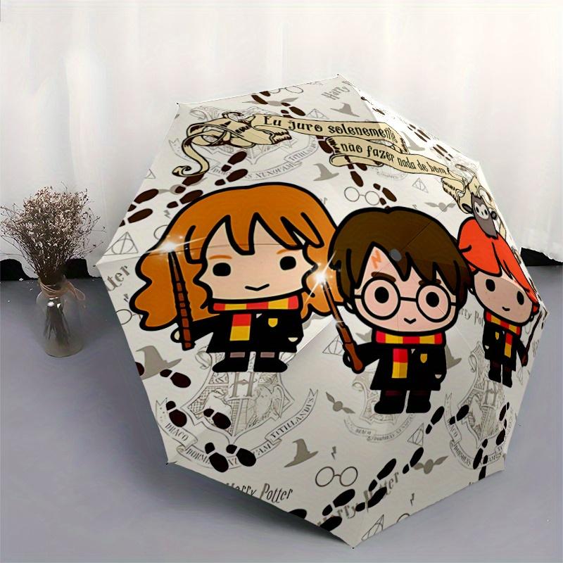 1pc Cartoon Harry Potter and Friends Automatic Opening and Closing Umbrella - Small Umbrella Suitable for Various Occasions, Portable 3-Fold Smal