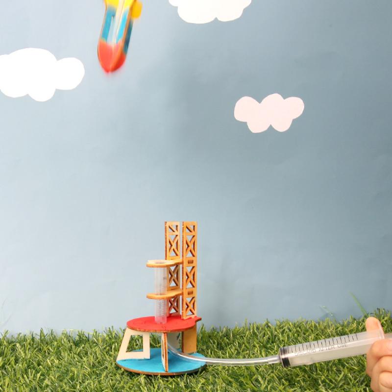 1 Set Rocket Launch Pad Children S Science And Education Experiment Aerospace Model Diy Handcrafted Assembly Toys Gifts