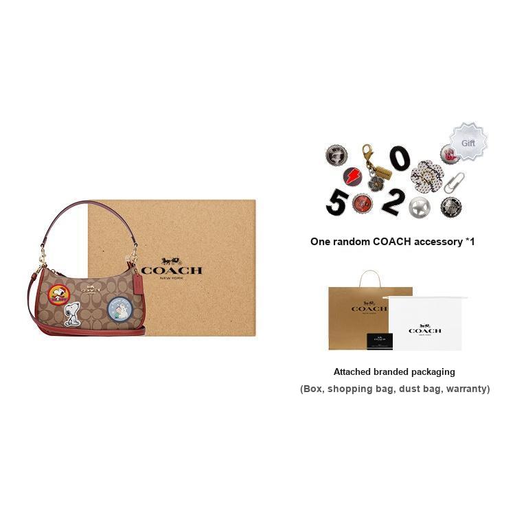 New COACH X Peanuts Snoopy Teri 25 Shoulder Bag CE848-IMT1O