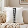 Geometric Embroidery Pillow Case Double-Sided Plush Sofa Cushion Covers Organic Breathable Invisible Zipper
