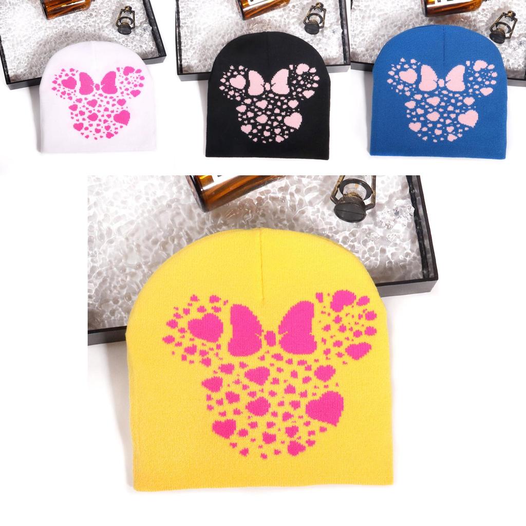 Mickey Mouse Knit Hat For Winter Warmth With Cozy Acrylic Fabric For Outdoor Activities