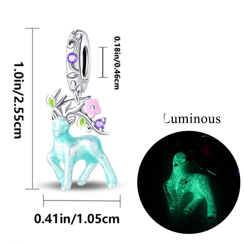 New Copper Charm Bead Charms Fireflies Stars Glowing Luminous Charm Bead Charms for Authentic Pendant Bracelets Do It Yourself Jewellery Gift