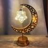 Cross-Border Iron Moon Night Light Festival Decoration for Bedroom