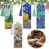 Crafts for Beginners 4PCS Christmas Theme Diamond Painting Bookmarks, Creative DIY Art Kits, Craft Kits Stress Relief Portable Book Markers