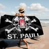 F-FC S-St. P-Pauli Microfibra Stampato Asciugamano da Spiaggia Arrampicata Yoga Spiaggia Nuoto Corsa Assorbente Morbido Asciugamano