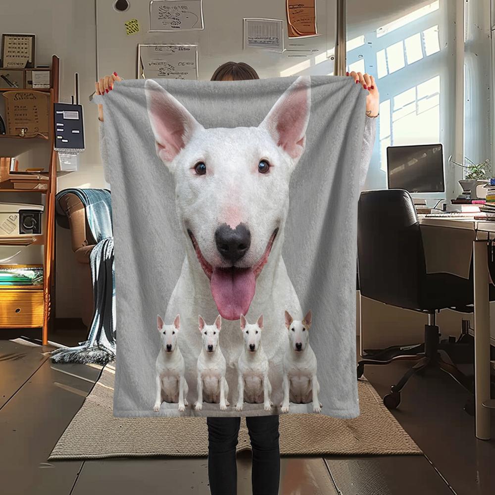 1 Stück Shiba Inu Bullterrier Druck Flanelldecke, Hohe Qualität, Bequem für alle Jahreszeiten, Heimdekoration, Wärme und Komfort, Perfekt für Geschenke