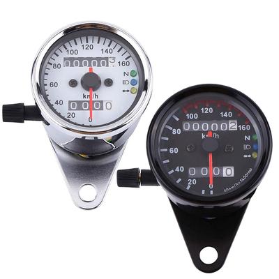 Contachilometri Universale per Moto, Contachilometri per Moto Cafe Racer con Spia LED, Retroilluminazione, Indicatore