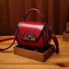 Europe and The United States Retro Hand Bag Female Summer Oil Wax Leather Small Square Bag Fashion Single Shoulder Crossbody