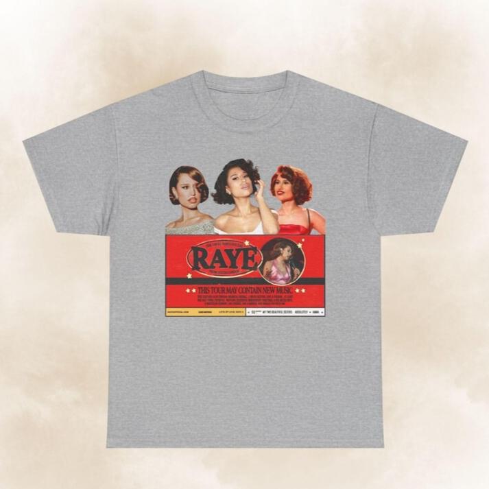 2026 Summer Fashion Tee Men Women Vintage Top Raye Tour T-shirt Cotton Hip Hop Streetwear Oversized Tshirt Short Sleeve Casual Clothing