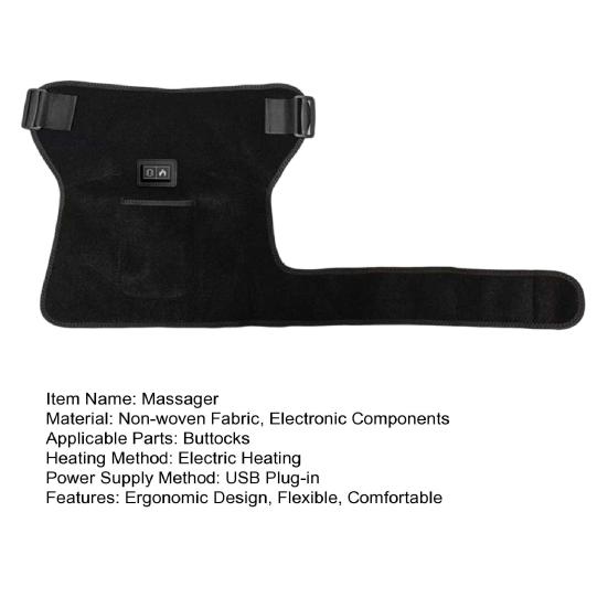 Hüftbandage Heizung Massage Hüftwickel mit Rotlicht 3-Temperatur- & Vibrationsmodi USB-betrieben Verstellbarer Winter-Hüftwärmer zur Schmerzlinderung