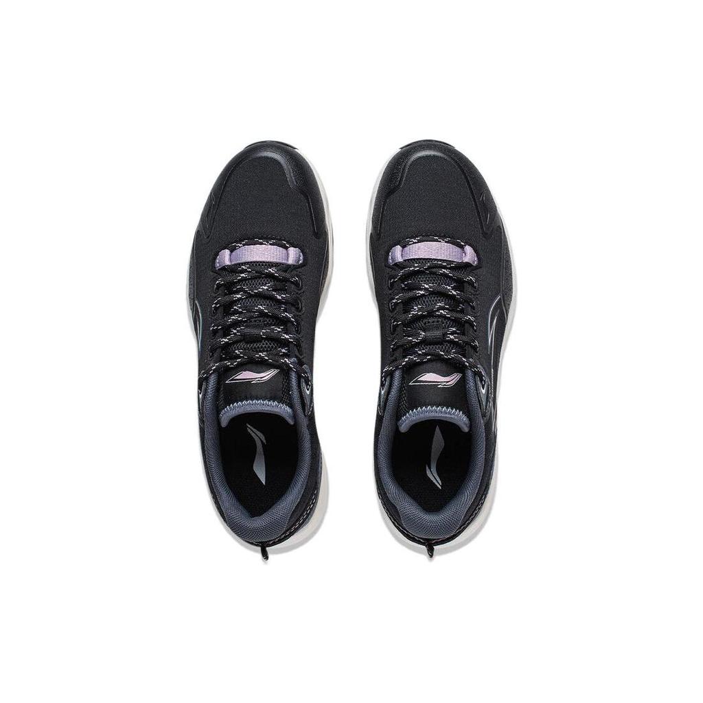 Li Ning Cushioning Slip Resistant Abrasion Resistant Low top Running Shoes Women's Black ARNT012-2