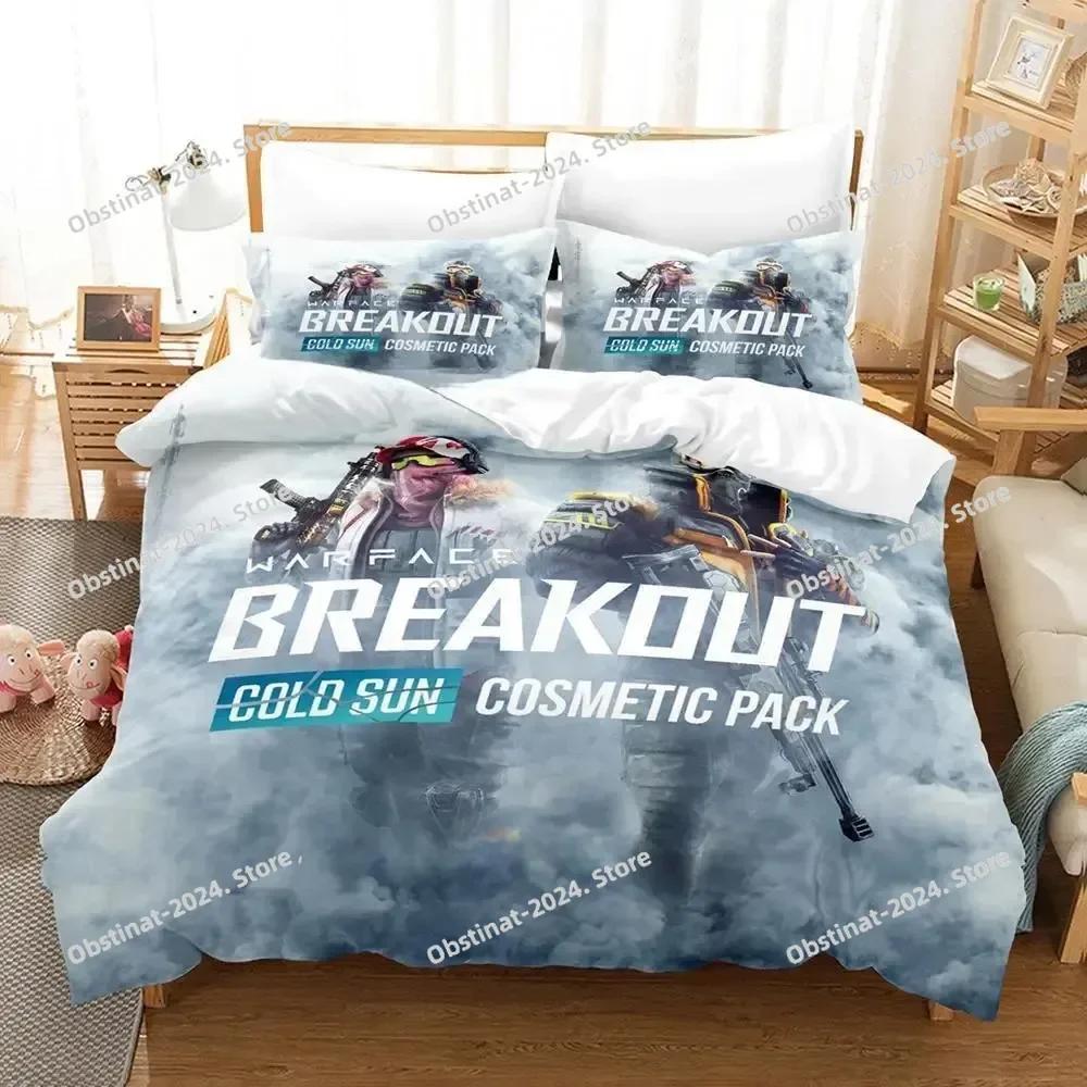 3d Anime Game Warface Breakout Bedding Set Printed Bed Set With Pillowcase Duvet Cover Soft Single Double Queen Super King Size