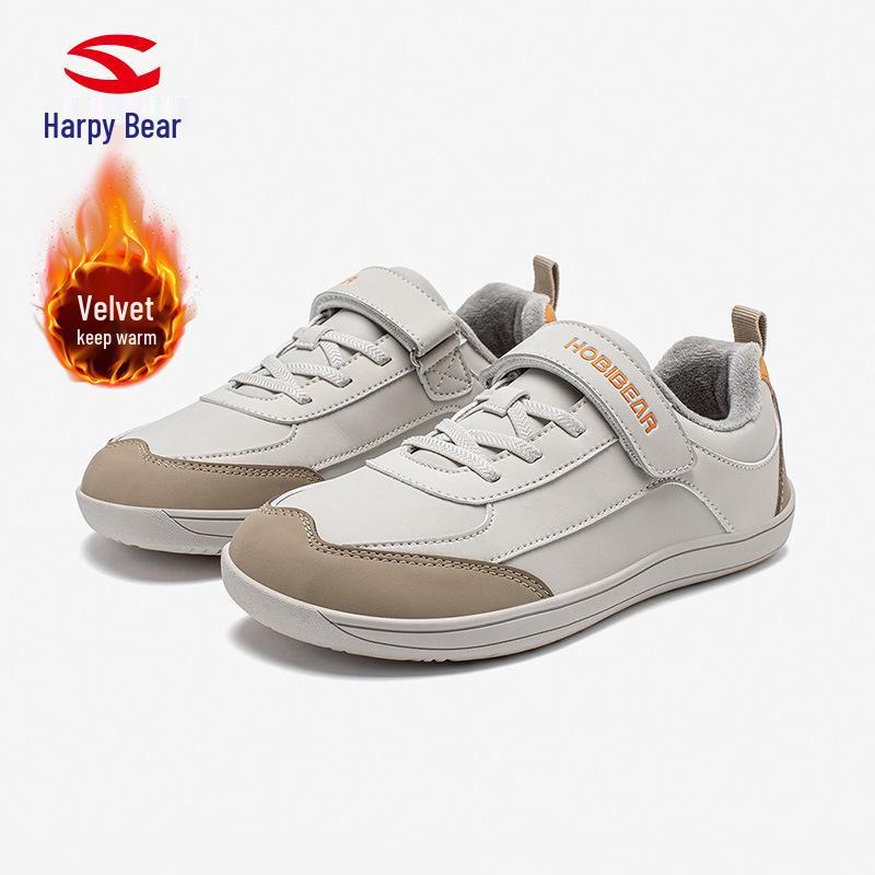 HOBIBEAR Boys Wide Toe Winter Sports Shoes - Plus Velvet, Warm, Casual Outdoor Footwear.