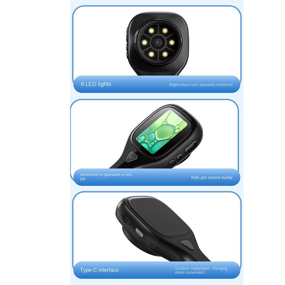 With 2 Inch Screen Kids Microscope High Definition Children Microscope  Birthday Gift