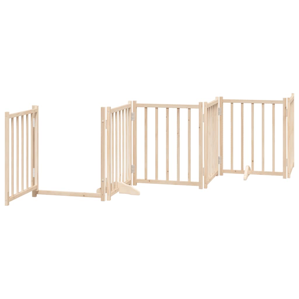 Vidaxl Foldable Dog Gate, With Door, 6 Panels 300 Cm, Wooden