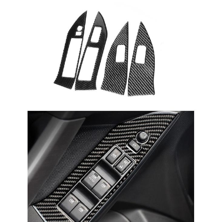 Car Carbon Fiber Central Console A/C Switch Panel Rear Dashboard Side Air Vent Outlet Cov For Subaru Forester 2013-2018