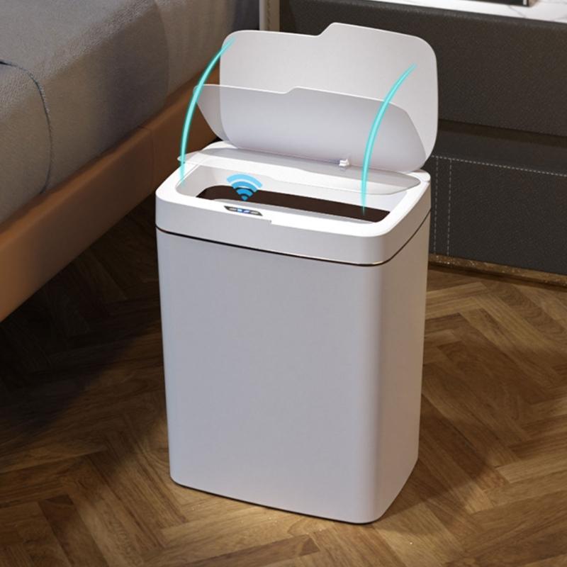 Automatic Kitchen Trash Can 15/18L, Motion Activated Lid Touchless Trash Can for Easy Waste Management in Home or Office