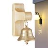 Magnetic Wooden Chime Decorative Copper Bell Magnetic Wooden Chime Reminder Door Bell Entrance Bedroom Welcome Doorbell