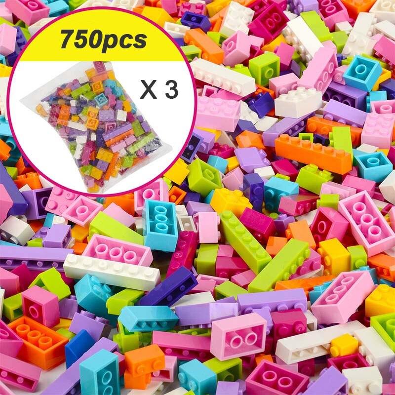 

1000 штук Building Blocks City DIY Creative Bricks Compatible inglys Bricks Bulk Base Plate Education Kids Toy Blocks without box 750pcs