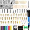 98-Piece Wood Burning Kit: Adjustable Temperature Tool Set for Leather Embossing, Carving, and Welding