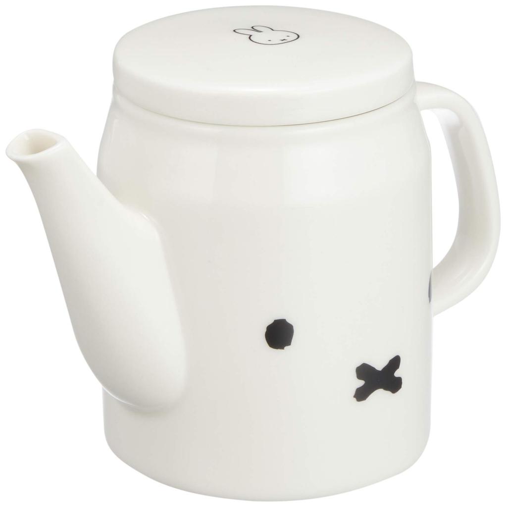 Dick Bruna [Miffy Simple Face] Miffy Teapot 400ml White 401110