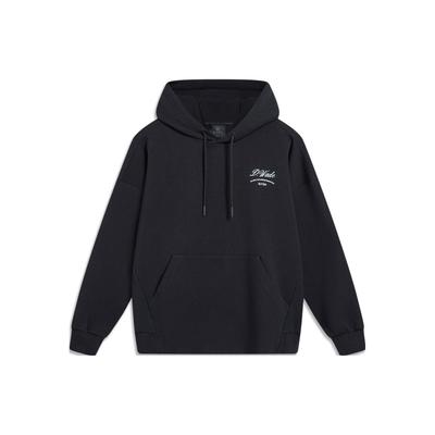 Li Ning Wade Series Back Duckbill Cap Letter Print Hoodie Men Hoodies Black AWDT497-1