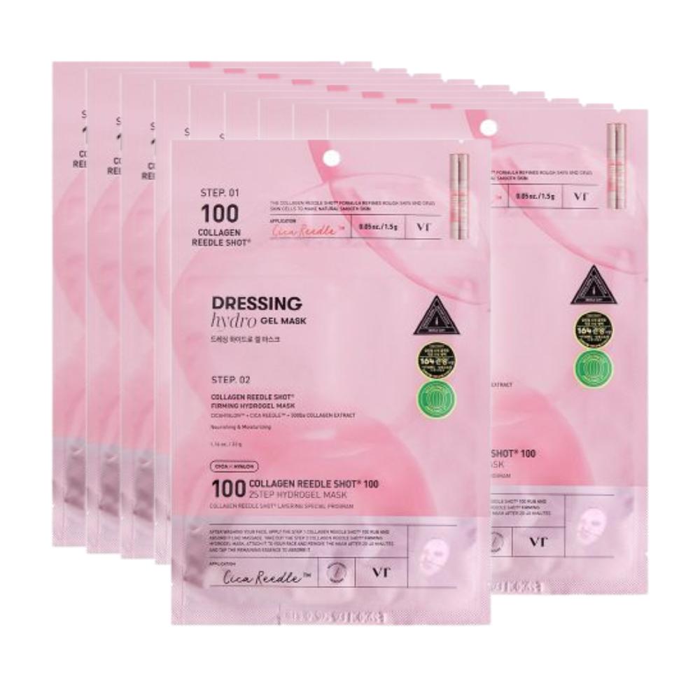 VT Collagen Riddle Shot100 2-Step Hydrogel Sheet Mask – Firming & Brightening Korean Skincare (10 Sheets)