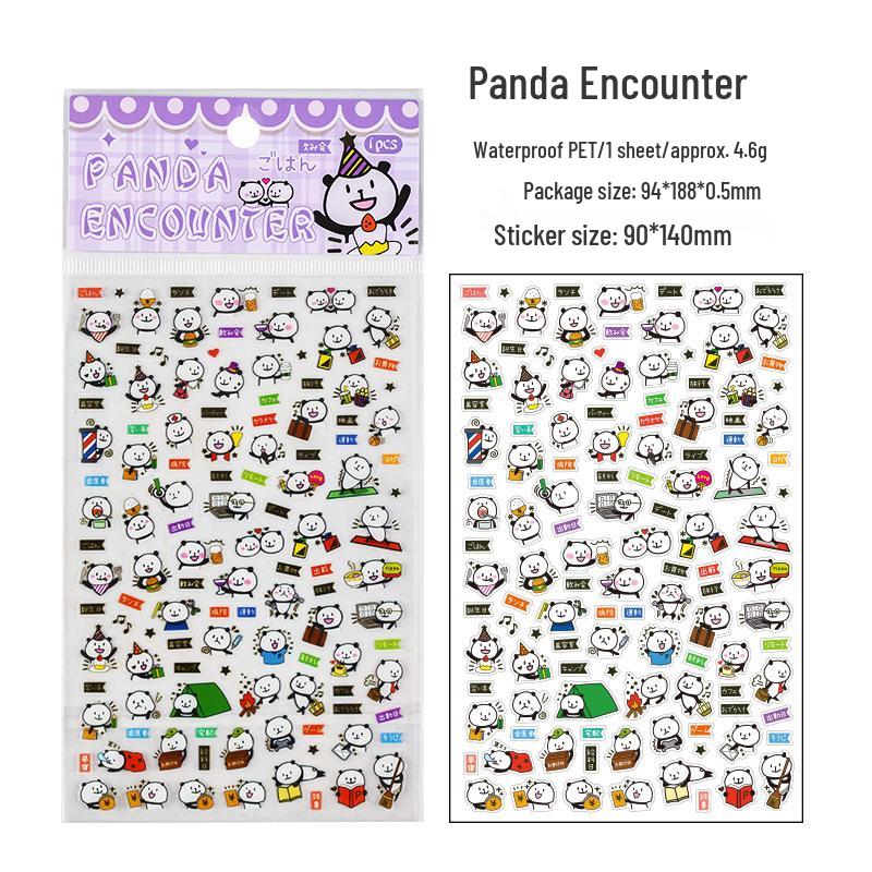 Yuezhen Cute Cartoon PET Die-Cut Stickers for Kids' Journals