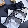 Ladies Spring Summer Bright Face Light Luxury Lace Edge Ice Silk Sexy Panties