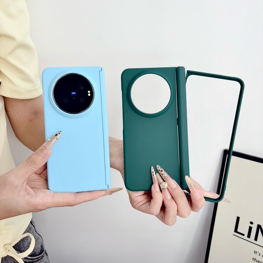 Skin-friendly Solid Color Phone Case For VIVO X Fold 6 vivo x fold 5 3 pro Magnetic Central Axis with Front Frame Back Cover