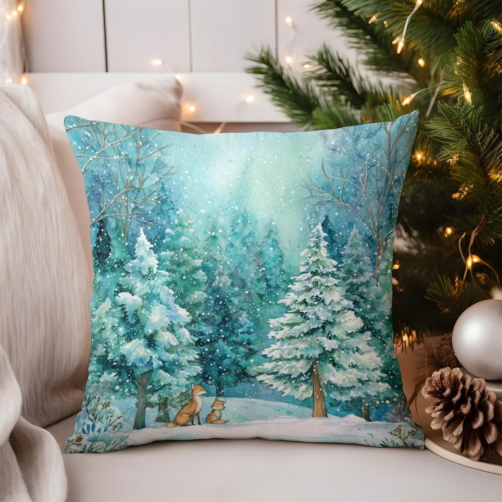 Home Decor Cute Fawn Design Pillow for Cozy Decor Pattern Cushion Cover Suitable for Sofa Bedroom Car Pillow Cover