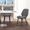 Velvet Dining Chairs, Set of 2 Dining Room Chairs with Metal Legs for Living Room, Dining Room, Grey