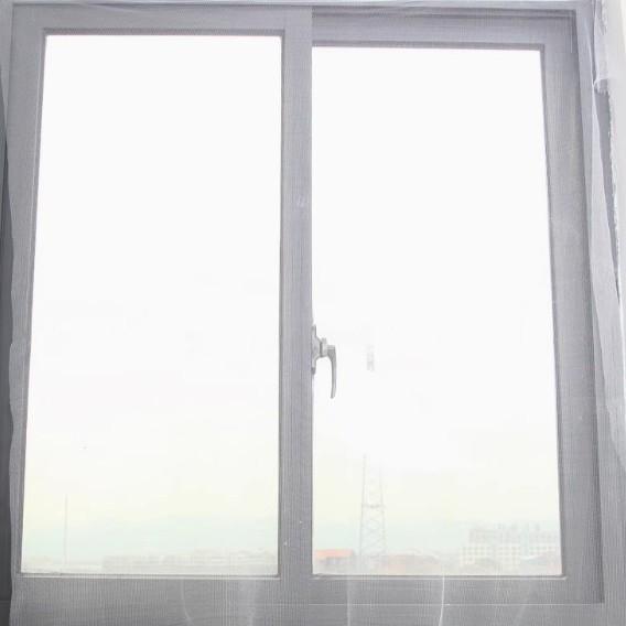 Self-adhesive Black and White Mosquito-proof Screen Window, Mosquito-proof Window Screen Mesh, Invisible Simple Screen Window with Velcro
