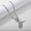 26 Flower Letter Necklace: Hip Hop Heart Pendant with Full Diamond Inlaid Tennis Chain for Women