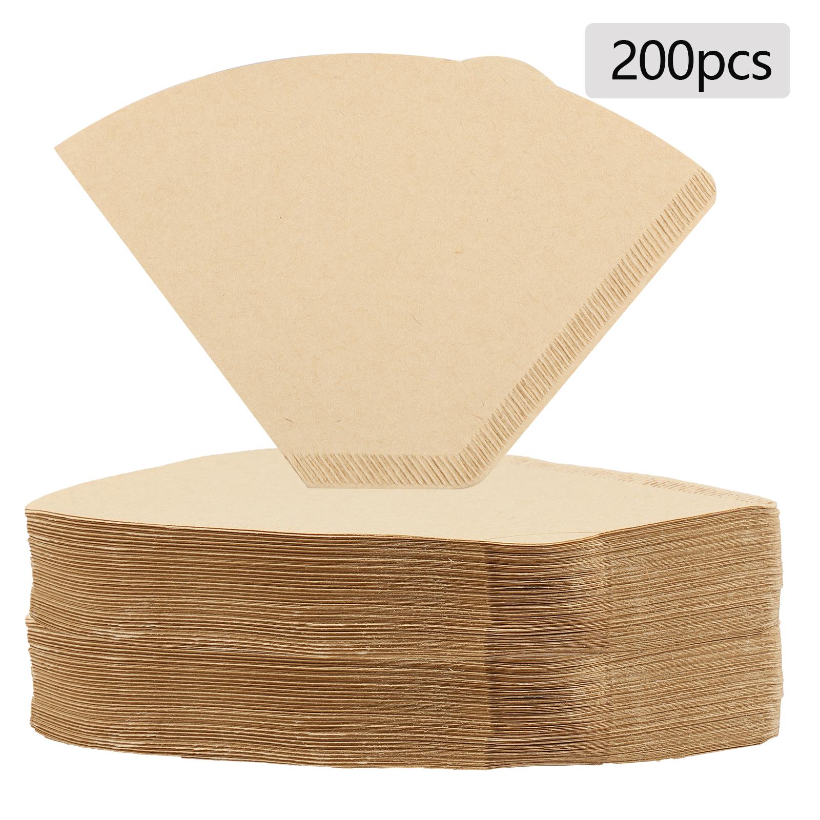 

200Pcs Cone Coffee Filters Replacement Strong Penetration Natural Drip Coffee Paper Filters Pour Over 8-12 Cups Accessories