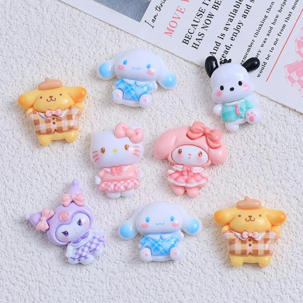 10 Pcs New Kawaii Cartoon Cute Plaid Skirt Series Resin Scrapbook Diy Jewelry Gift Hairpin Accessories A141