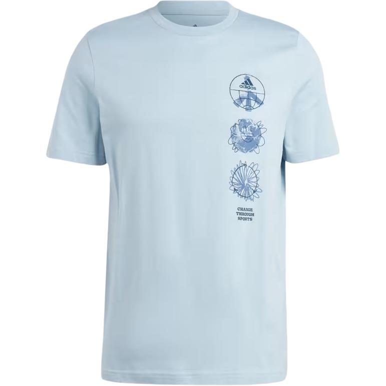 New Adidas T Shirts Men Blue IL5404