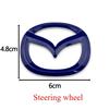 ABS Car Steering Wheel Emblem Cover Stickers for Mazda CX6 CX9 CX7 RX7 MX5 CX5 CX3 Protege Badge Internal Decals Decoration
