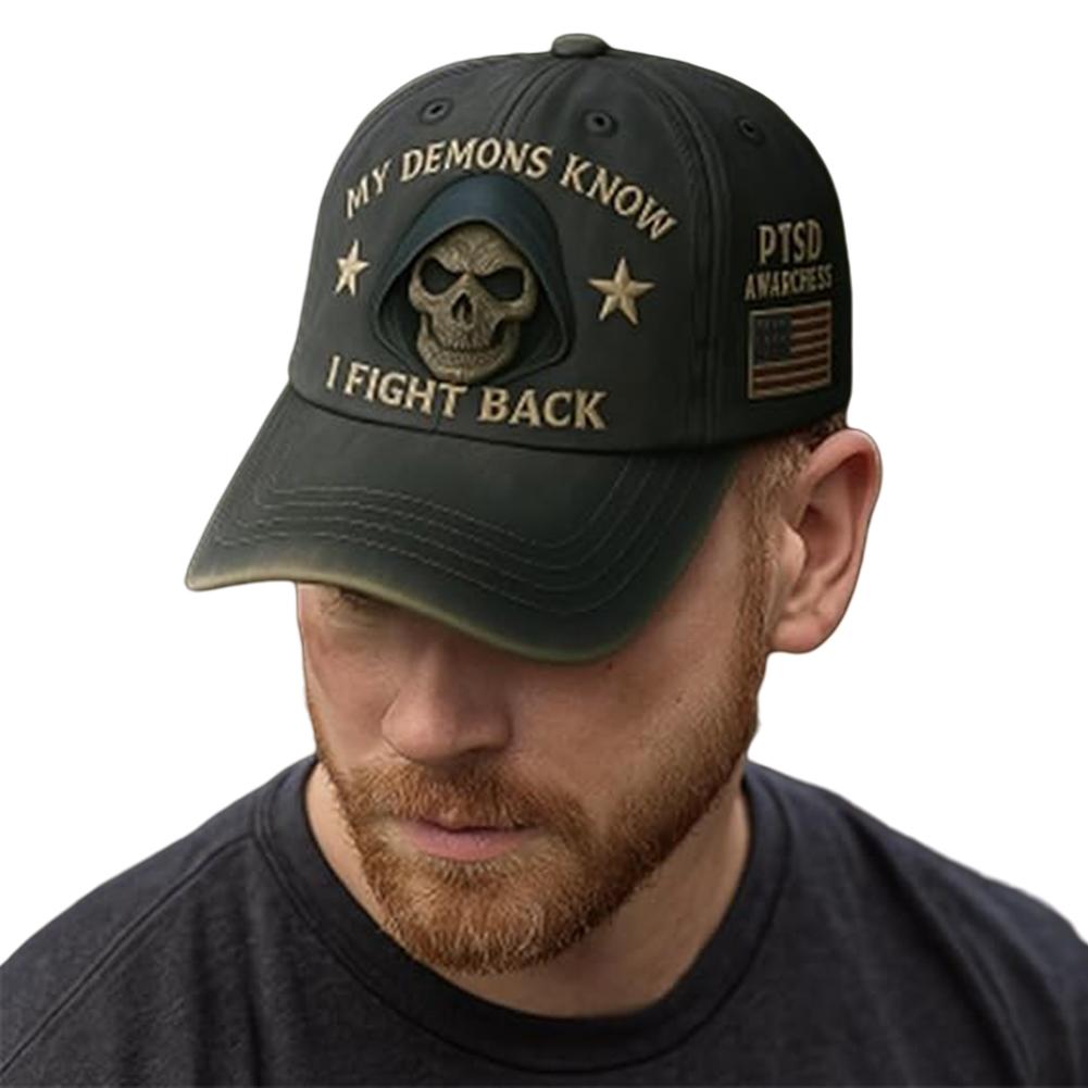 

Death Fight Mental Health Casual Baseball Cap Breathable Comfortable Sun Visor Cap Adjustable PTSD Awareness Hat for Women Men China Mainland