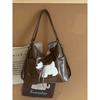 Cute niche tote bag female 2025 new Korean college style backpack large capacity shoulder commuter backpack