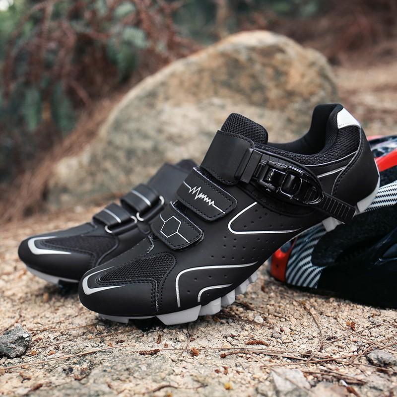 Men Women Cycling Shoes Breathable Hard Sole Road Mountain Bike Clipless Flat Pedal Compatible