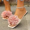 Slippers for Women 2026 Spring New Style Women's Fashion Flower Leisure Flat Bottom Beach Cool Slippers
